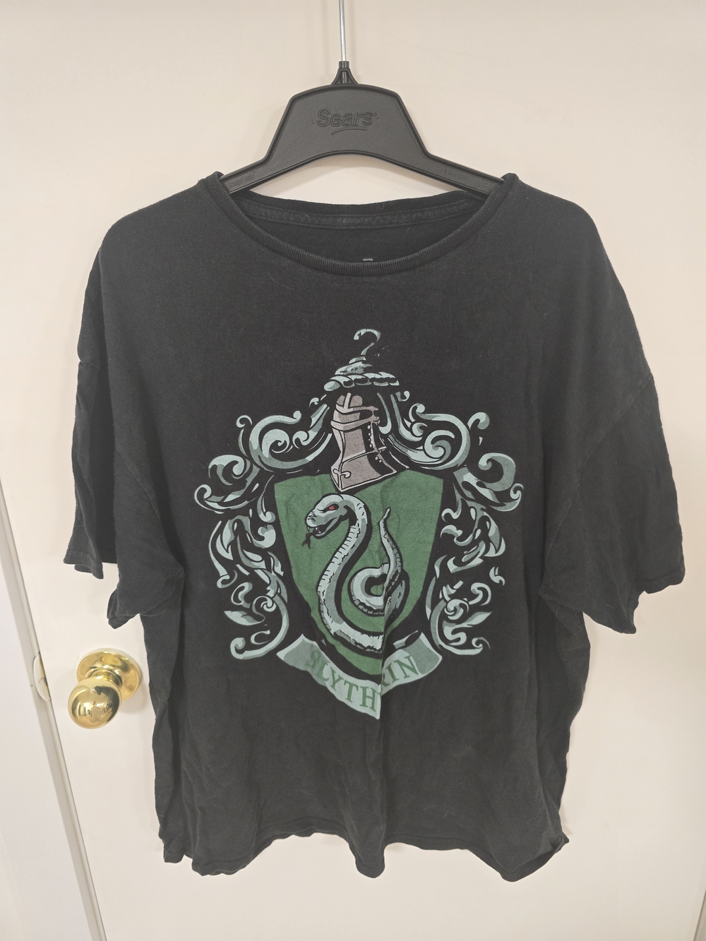 Warner Bros. Black Slytherin Crest Short Sleeve Tee